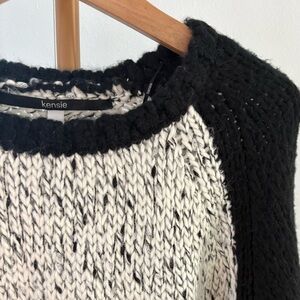 Kensie Black and White Knit Sweater